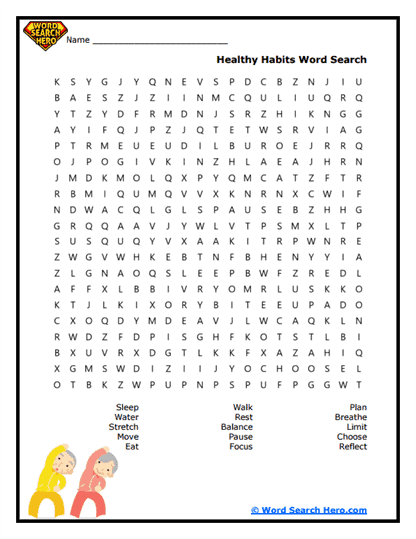 Self Care Word Searches