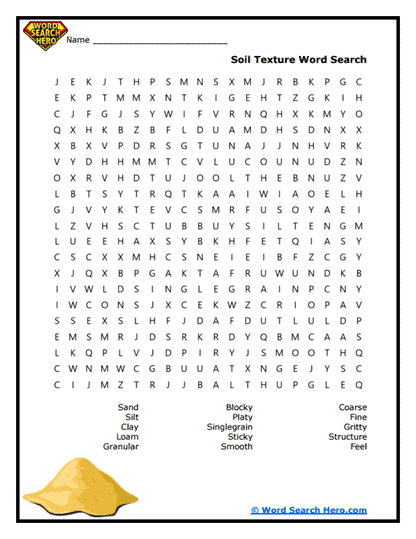 Texture Teams Word Search