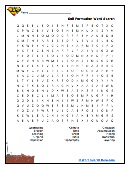 Organism Oasis Word Search