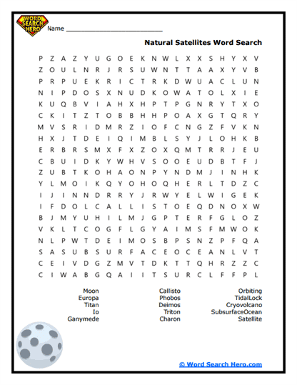Satellite Search Word Search