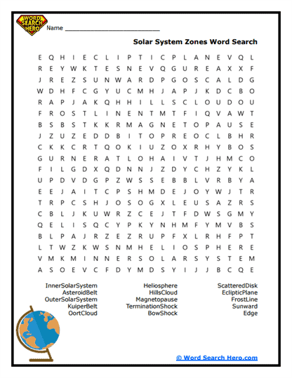 Zone Explorer Word Search