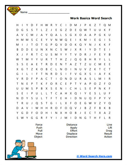Work Words Word Search