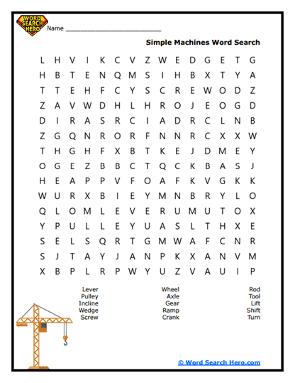 Machine Match Word Search