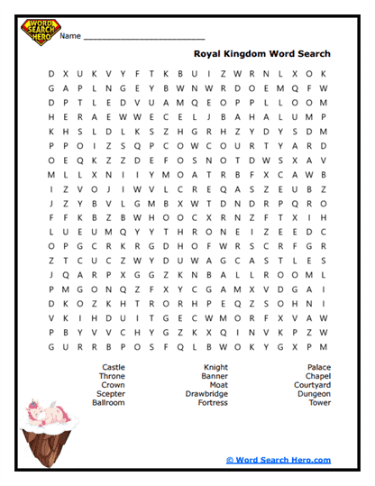 Royal Kingdom Word Search