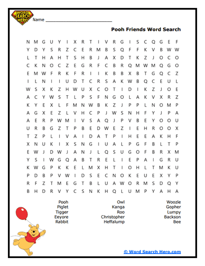 Friendly Puzzle Word Search