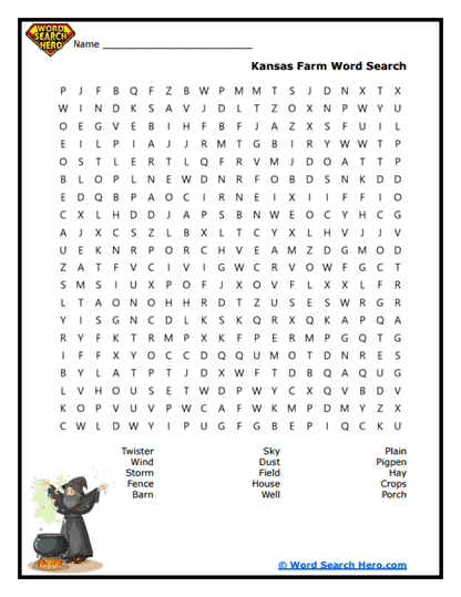 Farm Hunt Word Search