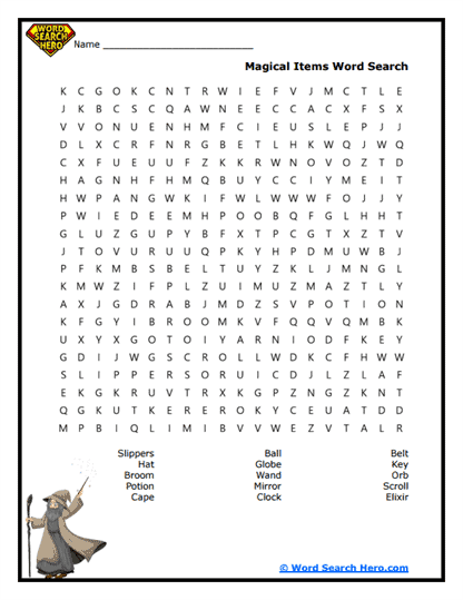 Magic Hunt Word Search