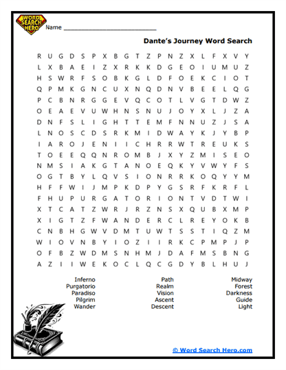Journey Through Realms Word Search