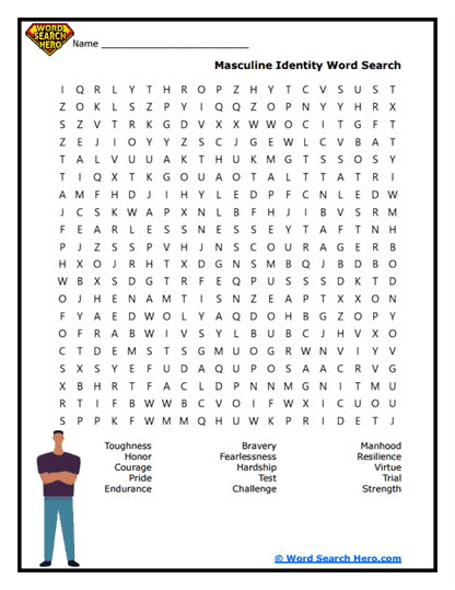 Strength Within Word Search