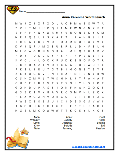 Leo Tolstoy Word Searches