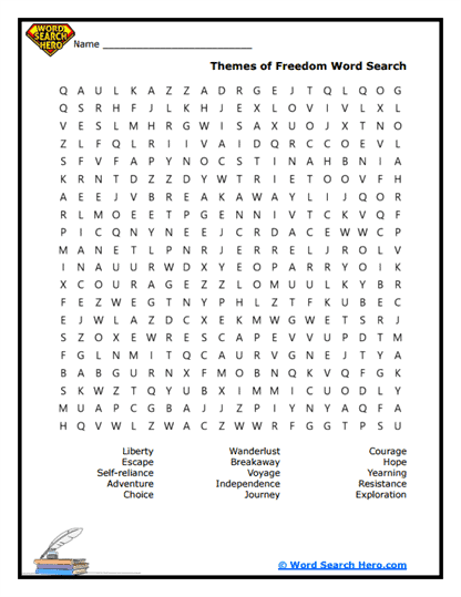 Liberty Quest Word Search