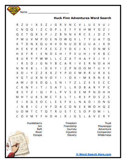 River Journey Word Search