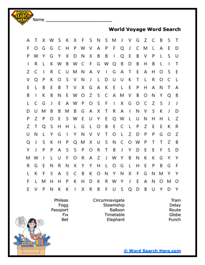 Jules Verne Word Searches