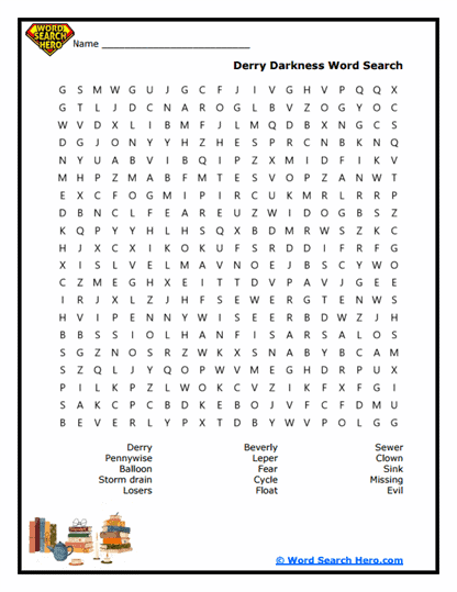 Derry Darkness Word Search