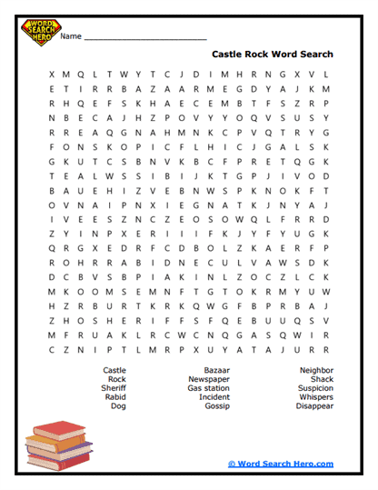Castle Rock Word Search