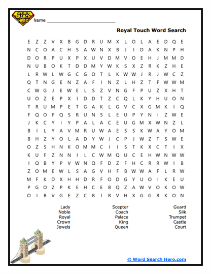 Royal Touch Word Search
