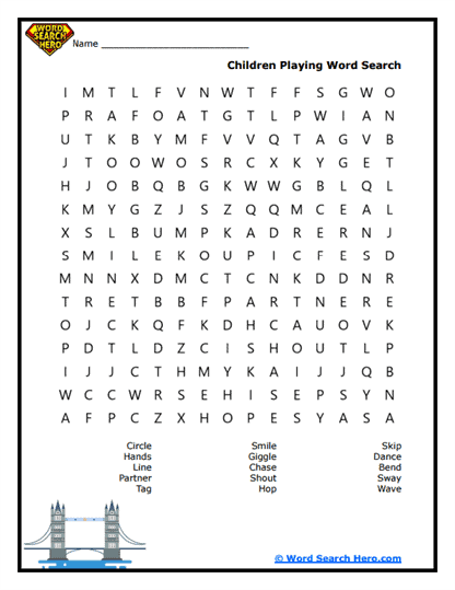 Children Playing Word Search