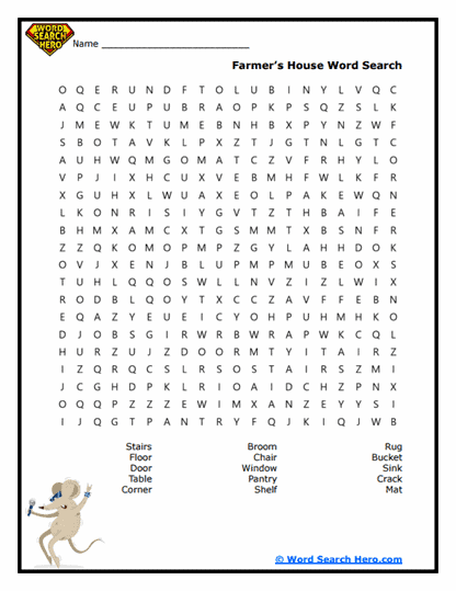 House Hunt Word Search