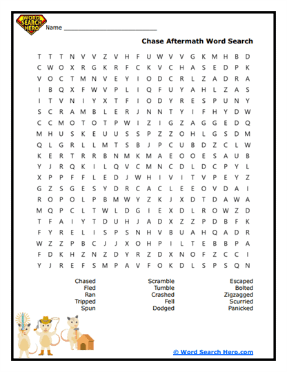 Chase Chaos Word Search