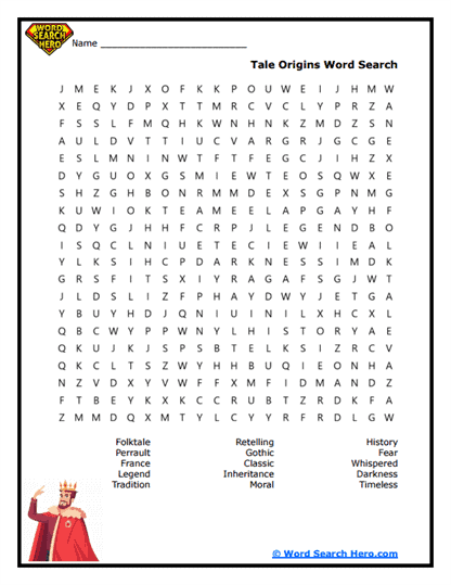 Ancient Warning Word Search
