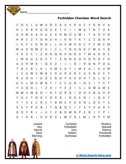 Forbidden Door Word Search