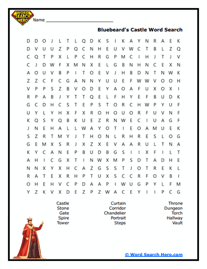 Dark Castle Word Search