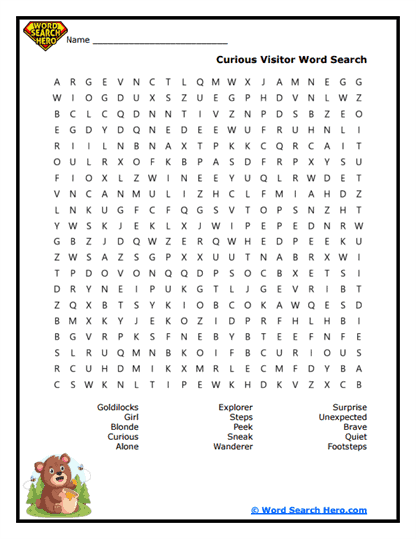 Curious Steps Word Search