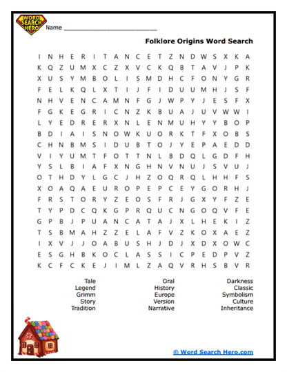 Old Tales Word Search