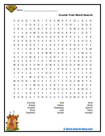 Crumb Trail Word Search