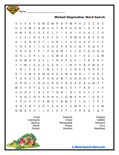 Cruel Scheme Word Search