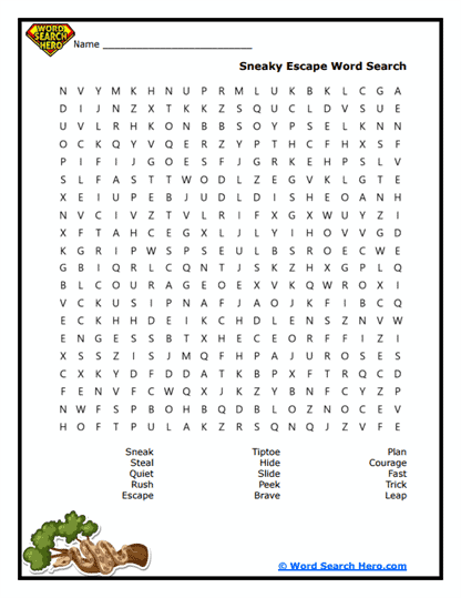 Quiet Escape Word Search