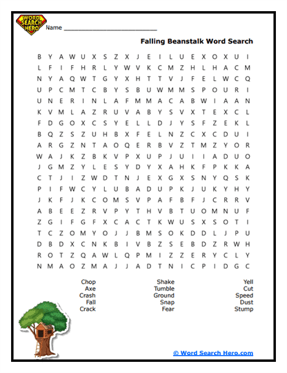 Falling Giant Word Search