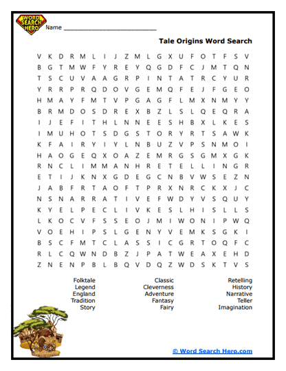 Story Roots Word Search