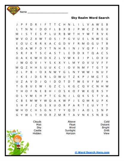 Cloud Kingdom Word Search