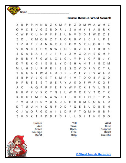 Hero Arrival Word Search