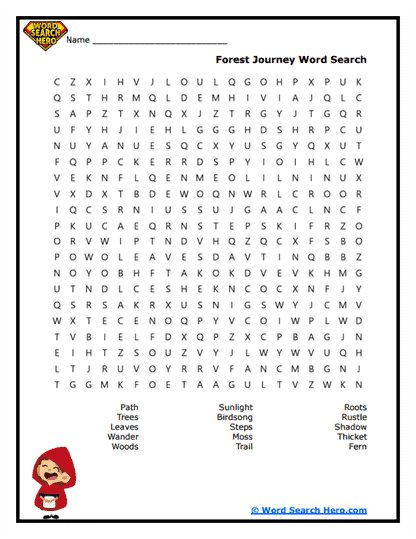 Little Red Riding Hood Word Searches
