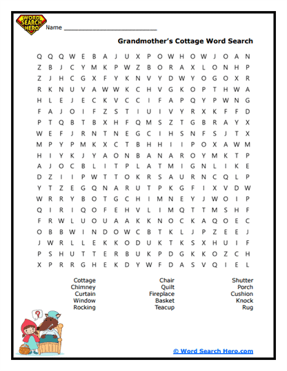 Cozy Cottage Word Search