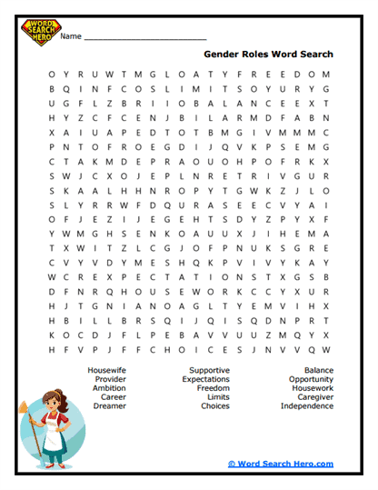 Changing Roles Word Search