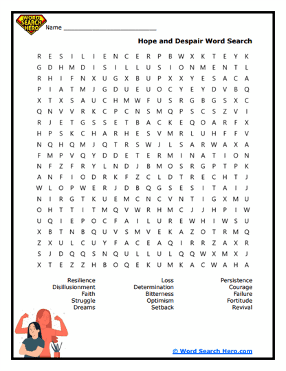 Holding Hope Word Search