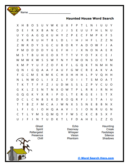 Echoing House Word Search
