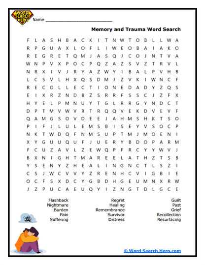 Healing Memories Word Search