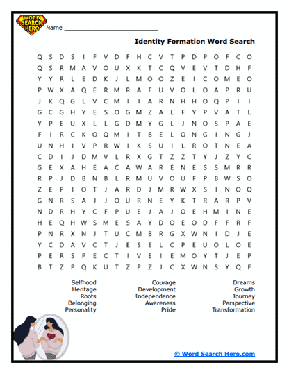 Discovering Self Word Search