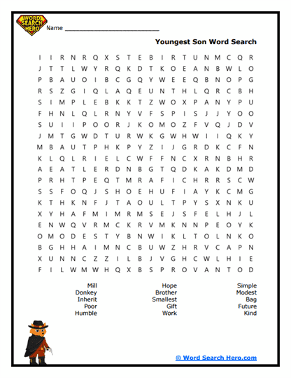 An Unexpected Inheritance Word Search