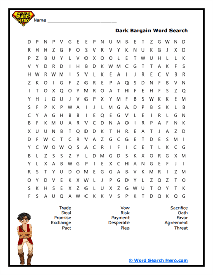 A Dangerous Promise Word Search