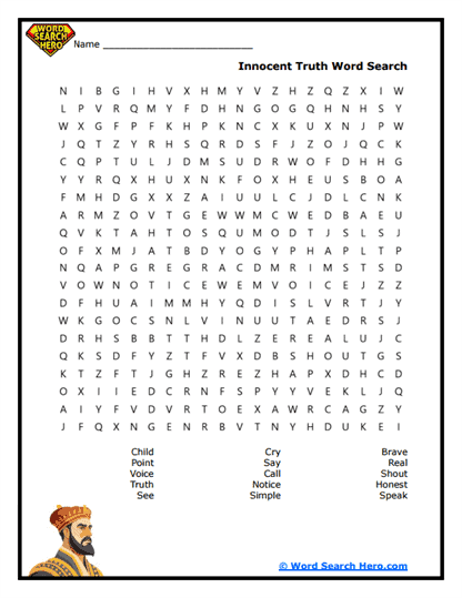 One Honest Voice Word Search