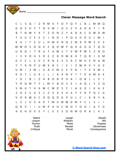 A Timeless Lesson Word Search