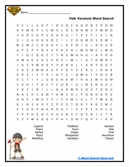 Story Echoes Word Search