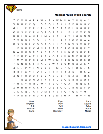 Music Magic Word Search