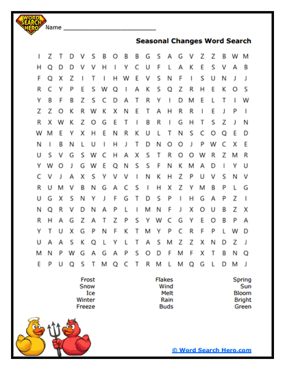 The Ugly Duckling Word Searches