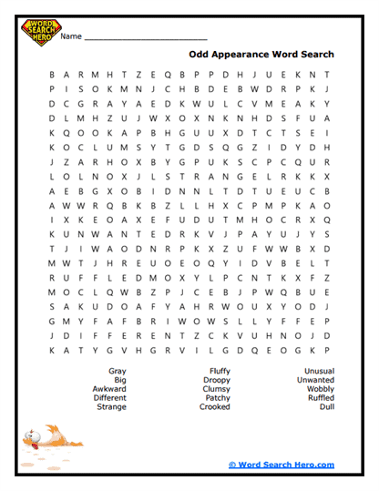 Awkward Arrival Word Search